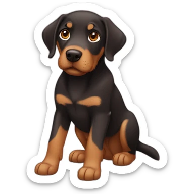 Brown labrador crossed with beauceron sticker