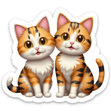 silly and cute cats sticker