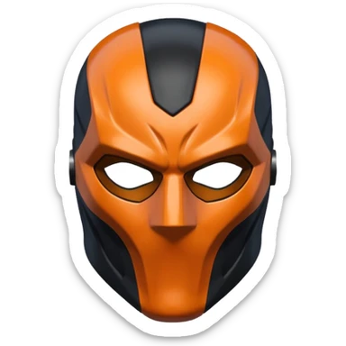 Death stroke mask all black no orange sticker