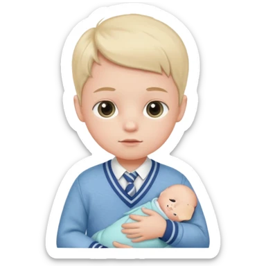 A preppy newborn sticker