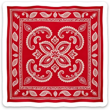 Red paisley bandana sticker