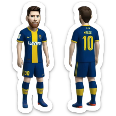 Lionel Messi with Boca Juniors Jersey sticker