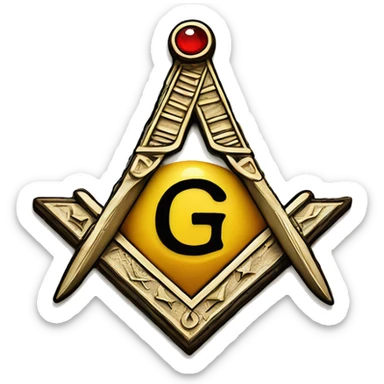 freemason square and compass sticker