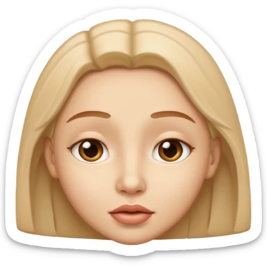 Whispering face sticker