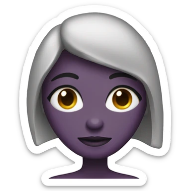 girl with eggplant sticker