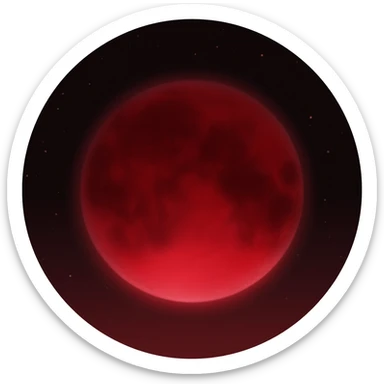 Crimson Moon blood moon black dark night scenery  sticker