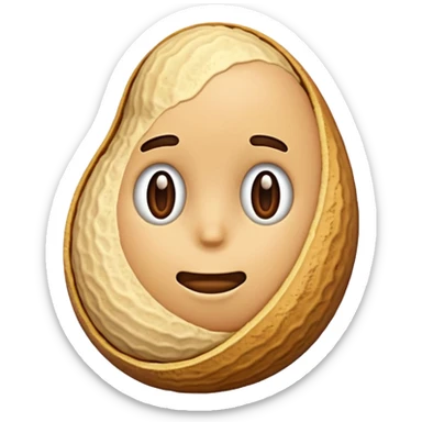 a Peanut with detail sticker