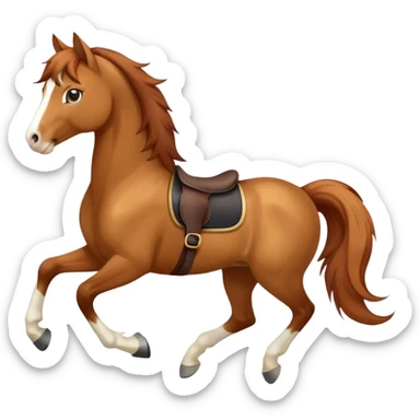 cat riding a horse sticker