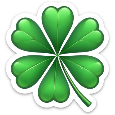 Lucky clover charm 
 sticker