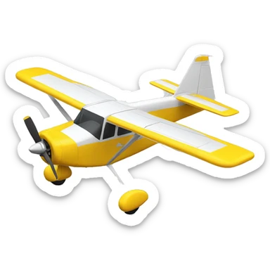 A Real cessna modelo 182 yellow airplane aside sticker