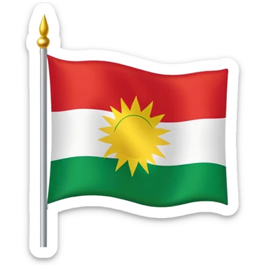 Kurdish flag sticker