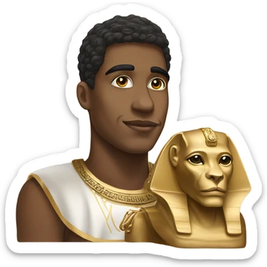 A alpha phi alpha man with a sphinx sticker