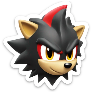 Super shadow the hedgehog sticker