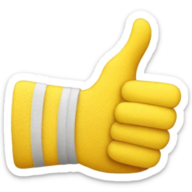 A yellow thumbs up with a bandage on the thumb sticker
