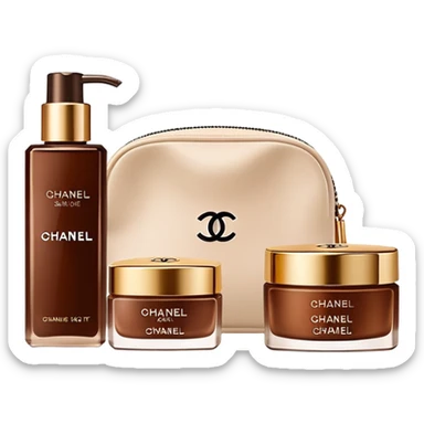 Brown Chanel skin care Kit sticker