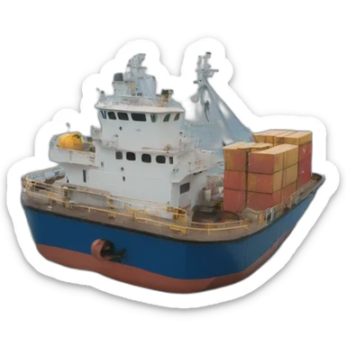 supply boat offshorre sticker