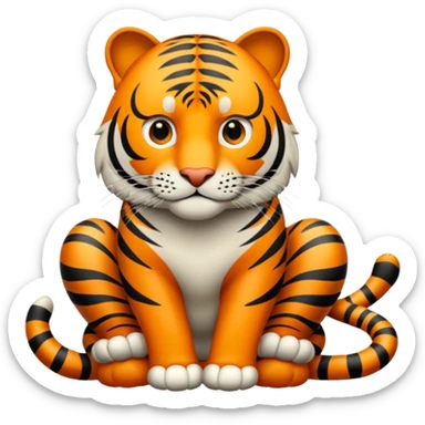 Tigre adulto feroz en la cima  sticker