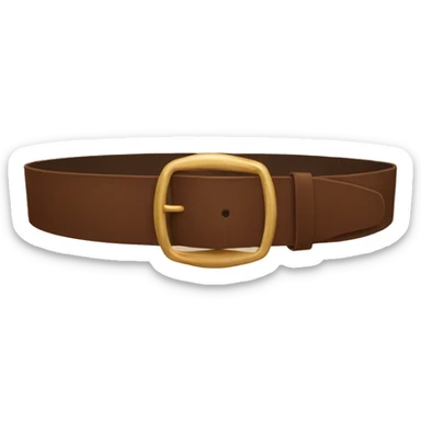 the belt is brown sticker