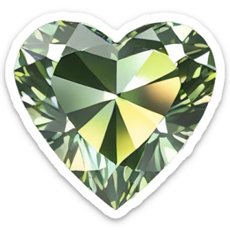 Heart shaped 56-carat mix color diamond sticker
