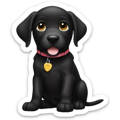black labrador puppy giving thumbs up sticker