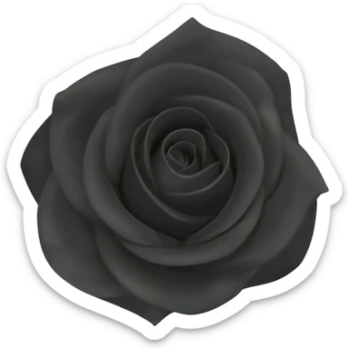 Black bacara rose emoji sticker