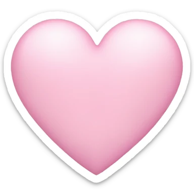 iphone emoji style heart in baby pink sticker