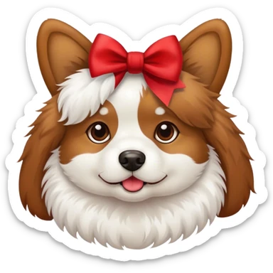 Собака с бантиком  sticker