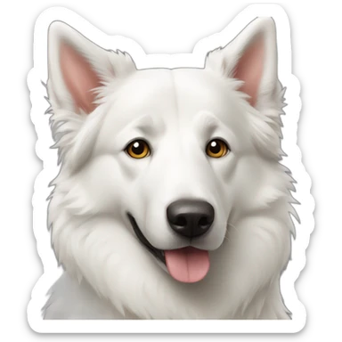 white-swiss-shepherd-dog sticker