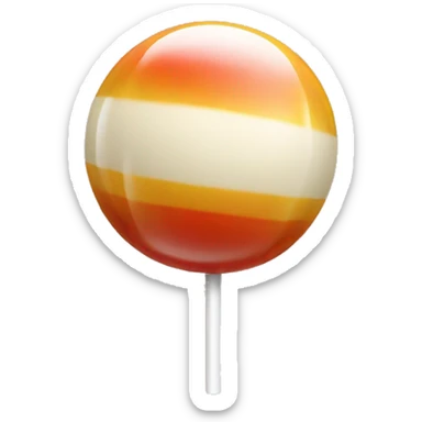 a spherical lollipop, just the object itself sticker