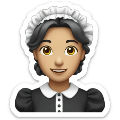 girl maid smile sticker