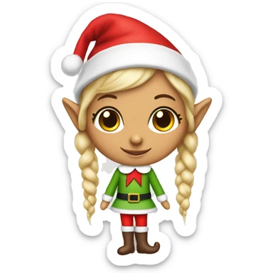 Elf on the shelf girl  sticker