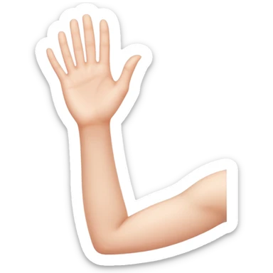 bent white girl arm sticker