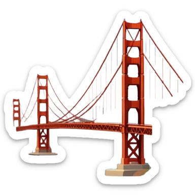 Cinematic Realistic Golden Gate Bridge Emoji sticker