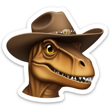 cowboy hat t-Rex sticker