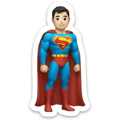 Superman with Emblem ornament of Kazakhstan sticker