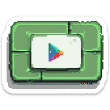 YouTube logo green rectangle with white play button sticker