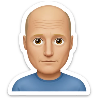 woody harrelson bald sticker