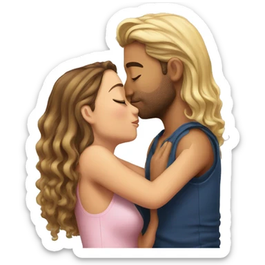 me kissing my girlfriend  sticker