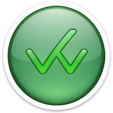 Green tick in blue colour sticker