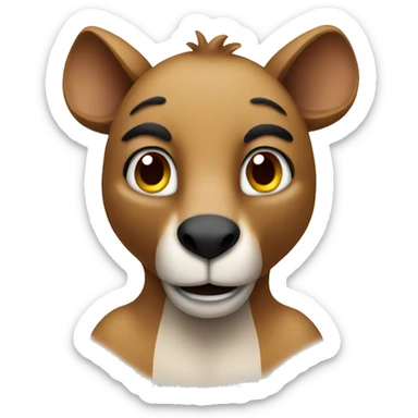 Boxing kangaroo sticker