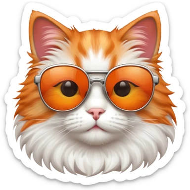 Cat with sunglasses sticker