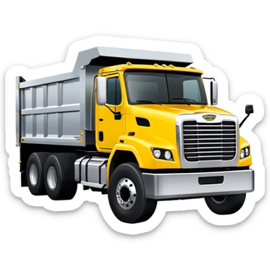 Dump Truck - Freightliner 114SD (Model Year: 2022) (Iconic colour: Yellow with black and silver) sticker