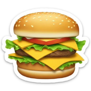 Cheeseburger with ears sticker