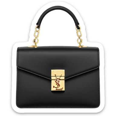 YSL handbag black gold sticker
