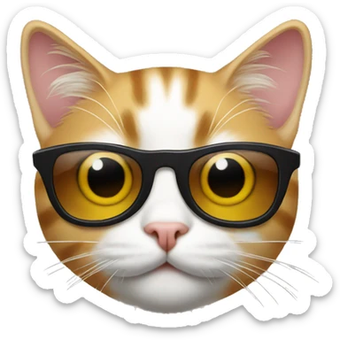 Cat with sunglasses sticker