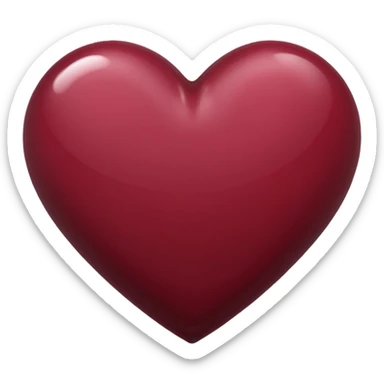 Maroon heart sticker