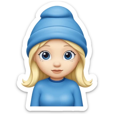 girl smurf  sticker