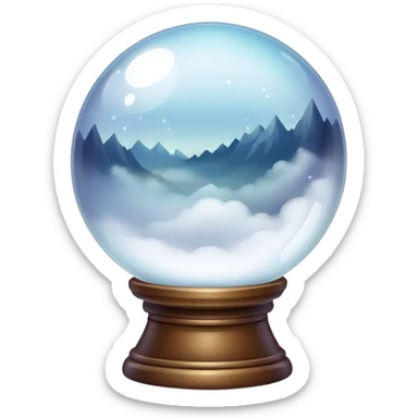 Crystal ball with fog sticker