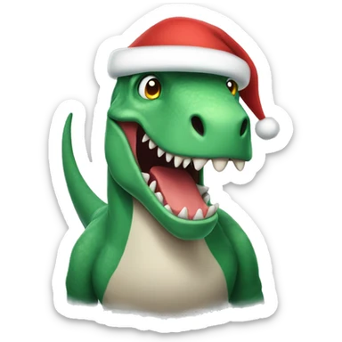 Santa Claus Dinosaur  sticker