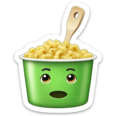 green Mac and cheese sticker